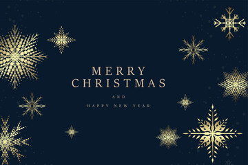A banner of premium Christmas concepts, Luxury post card frame for Christmas, Happy New Year vector...