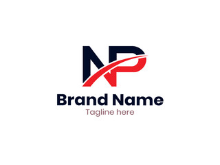 Elegant of abstract letter N and P logo design