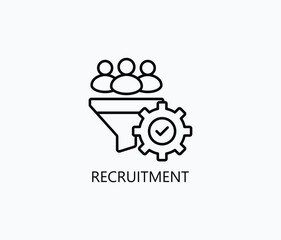 Recruitment Vector, Icon Or Logo Sign Symbol Illustration 