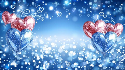 Cheerful animated valentine   s day banner featuring hearts and a heartwarming message