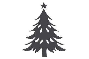 Obraz premium Cricut Christmas Tree Cut File Vector - Festive SVG Design for DIY Crafts