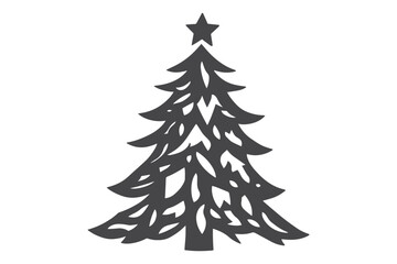 Cricut Christmas Tree Cut File Vector - Festive SVG Design for DIY Crafts