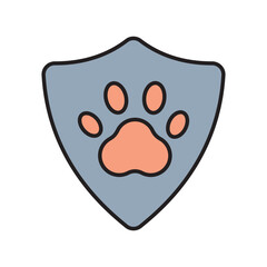 wildlife protection color line icon with white background vector stock illustration