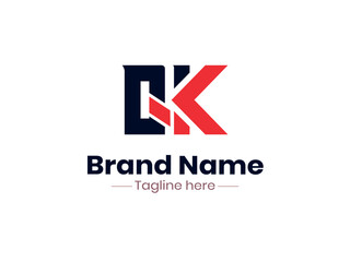 Elegant of abstract letter Q and K logo design