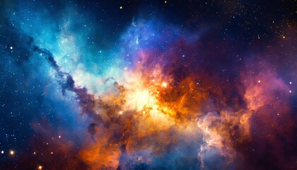 Breathtaking Colorful Space Galaxy Cloud Nebula A Stunning Starry Night in the Cosmos, Showcasing the Wonders of the Universe through Astronomy and the Beauty of Supernova Explosions