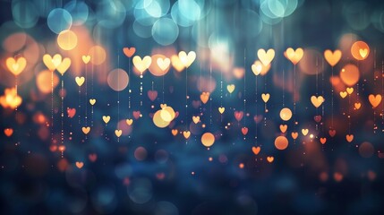 Cheerful valentine s day digital banner featuring animated hearts and heartwarming message