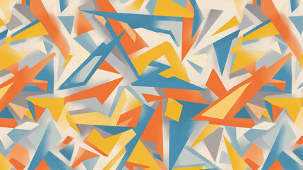 Fototapeta premium A colorful abstract design with triangles and squares