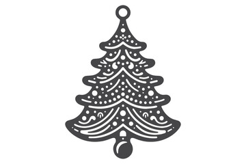 Cricut Christmas Tree Cut File Vector - Festive SVG Design for DIY Crafts
