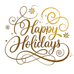 Happy holidays  and white background