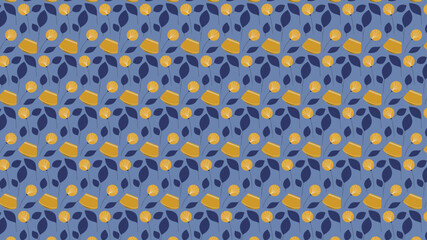 Background Minimalist Flower Motifs for Decorative Touch