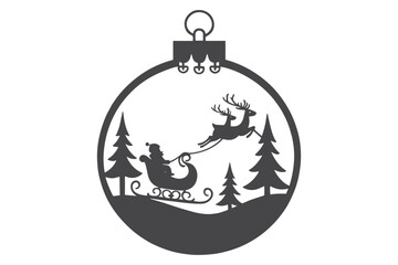 Christmas Clipart, Elegant Christmas Elements for Cricut and Silhouette, Festive Christmas Elements SVG Cut File