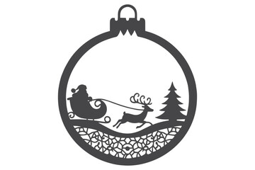 Christmas Clipart, Elegant Christmas Elements for Cricut and Silhouette, Festive Christmas Elements SVG Cut File