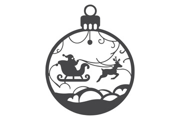 Christmas Clipart, Elegant Christmas Elements for Cricut and Silhouette, Festive Christmas Elements SVG Cut File