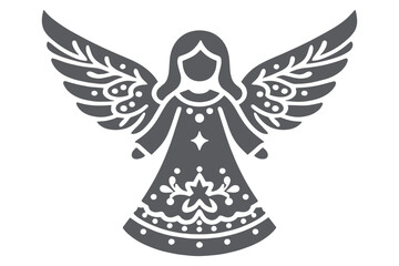 Christmas Angel Papercut SVG File – Elegant Holiday Decor Design