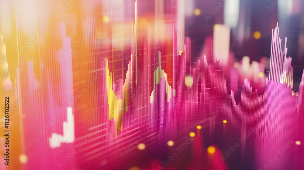 Poster visualizing economic recession effects on urban business growth trends a graphical data representati