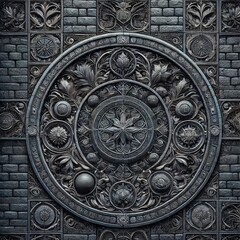 Obraz premium texture black brick wall 