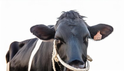 Isolated Cow on White Background HighQuality Image of a Cow for Use in Various Projects, Perfect for Agriculture, Farming, and Livestock Themes, Ideal for Educational and Commercial Purposes