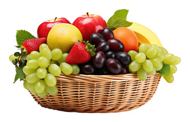PNG Fruit basket fruit grapes apple.