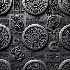 Obraz premium texture black brick wall 