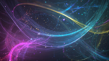 Obraz premium A colorful, swirling galaxy of stars and planets