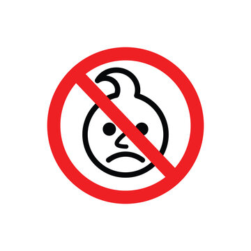 classic not for keep away from children babies symbol not allowed permitted sign symbol simple vector isolated on transparent background
