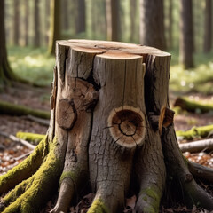 Fototapeta premium Bäume - Verlassenen Baumstumpf ohne Leben