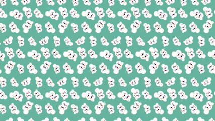 Background Abstract Cloud Design with Cute Aesthetic Pattern