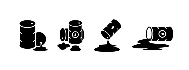 chemical spill icon vector illustration. chemical spill icon in black style - stock vector.