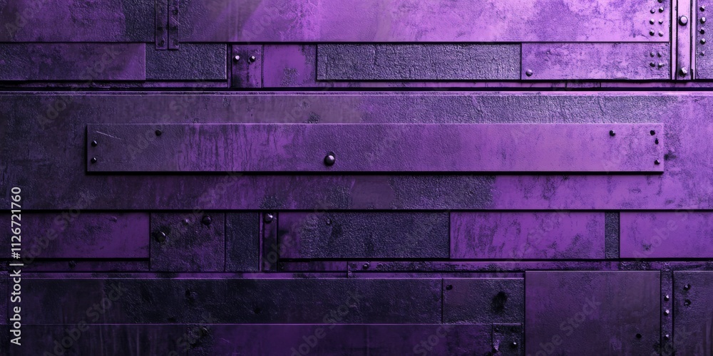 Aufkleber abstract lilac background featuring a textured metal sheet. the design showcases a rectangular neon 