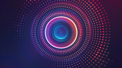 Abstract Colorful Circular Design: A Symphony of Light and Color