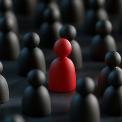 Fototapeta premium a group of red and people network sign 