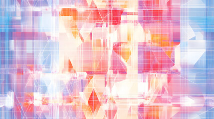 Obraz premium Abstract Geometric Pastel Color Grid Pattern Design