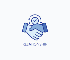 Relationship vector, icon or logo sign symbol illustration 