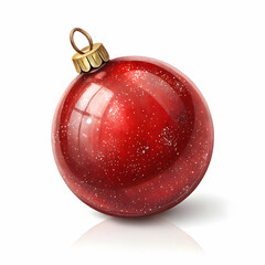 glittering dark red bauble for elegant christmas decor