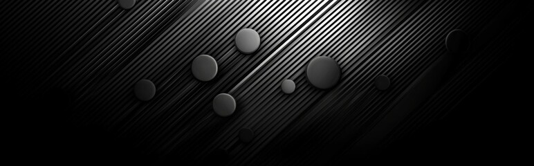 A modern abstract design with a black base, highlighted by diagonal lines under black lighting.