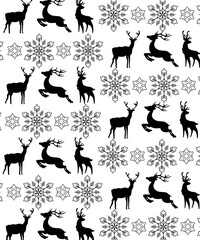 Christmas pattern with a deer