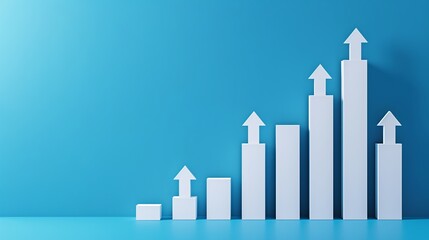 Fototapeta premium Ascending Growth: A Visual Representation of Progress and Success
