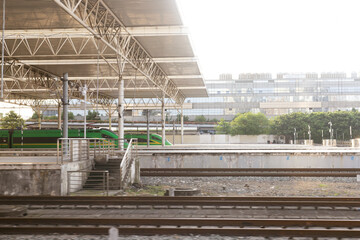 High-speed train at the platform of high-speed rail