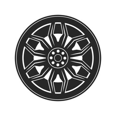 Fototapeta premium Car rim vector logo illustration design