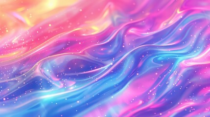 Abstract Pastel Swirls with Shimmering Lights