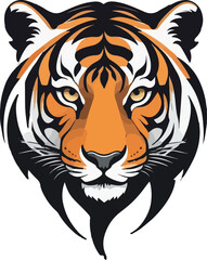 Silhouette Tiger Illustration vector design, Tiger logo and icon design