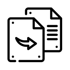 Icon Copy File With Style Outline