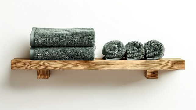 A stylish towel rack, isolated on a white background
