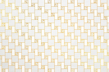 Japanese modern plaid background. Decorative modern pattern art with Japanese washi paper, marble and mortar.