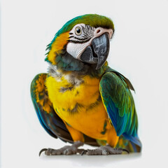 Fototapeta premium A colorful parrot Isolated on white background.