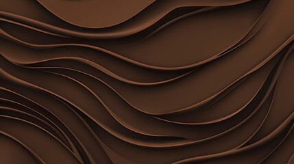 Fototapeta premium Abstract Brown Swirling Chocolate Wave Pattern