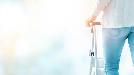 Guiding Caregiver Helping Individual Use Adaptive Medical Equipment in Bright Environment
