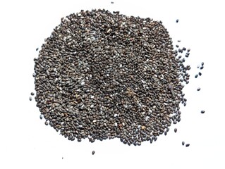 Chia seeds isolated on the white background stock photo