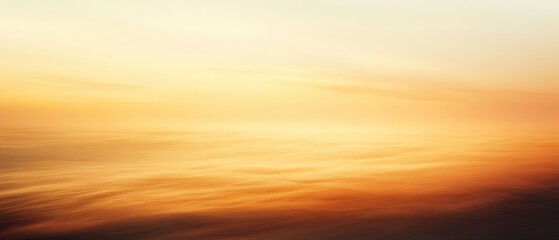 Fototapeta premium Serene Sunset Sky: Golden Hour Cloudscape Panorama