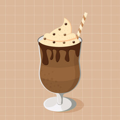 chocolate milkshake vector